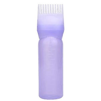 Wortelkam Applicator Fles Haarverf Fles voor Haarverf Fles Applicator Borstel met Gegradueerde SchaalPaars