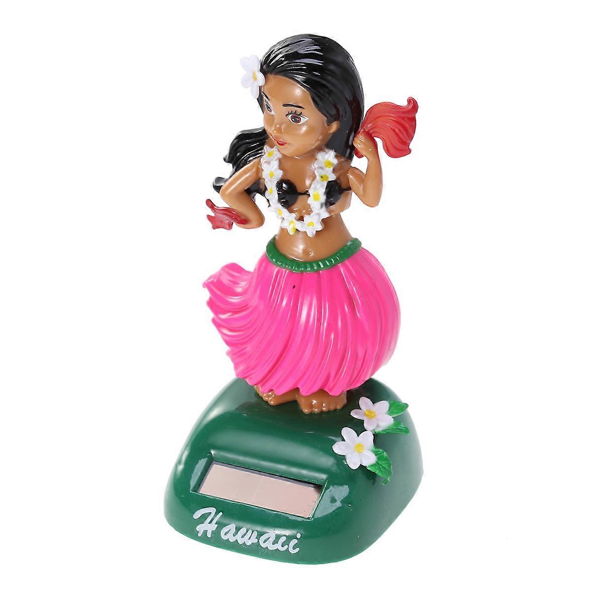 Creative Hawaiian Girl Car Decoration Solar Powered Shaking Design Suitable For Car Use And Home Use 1Set