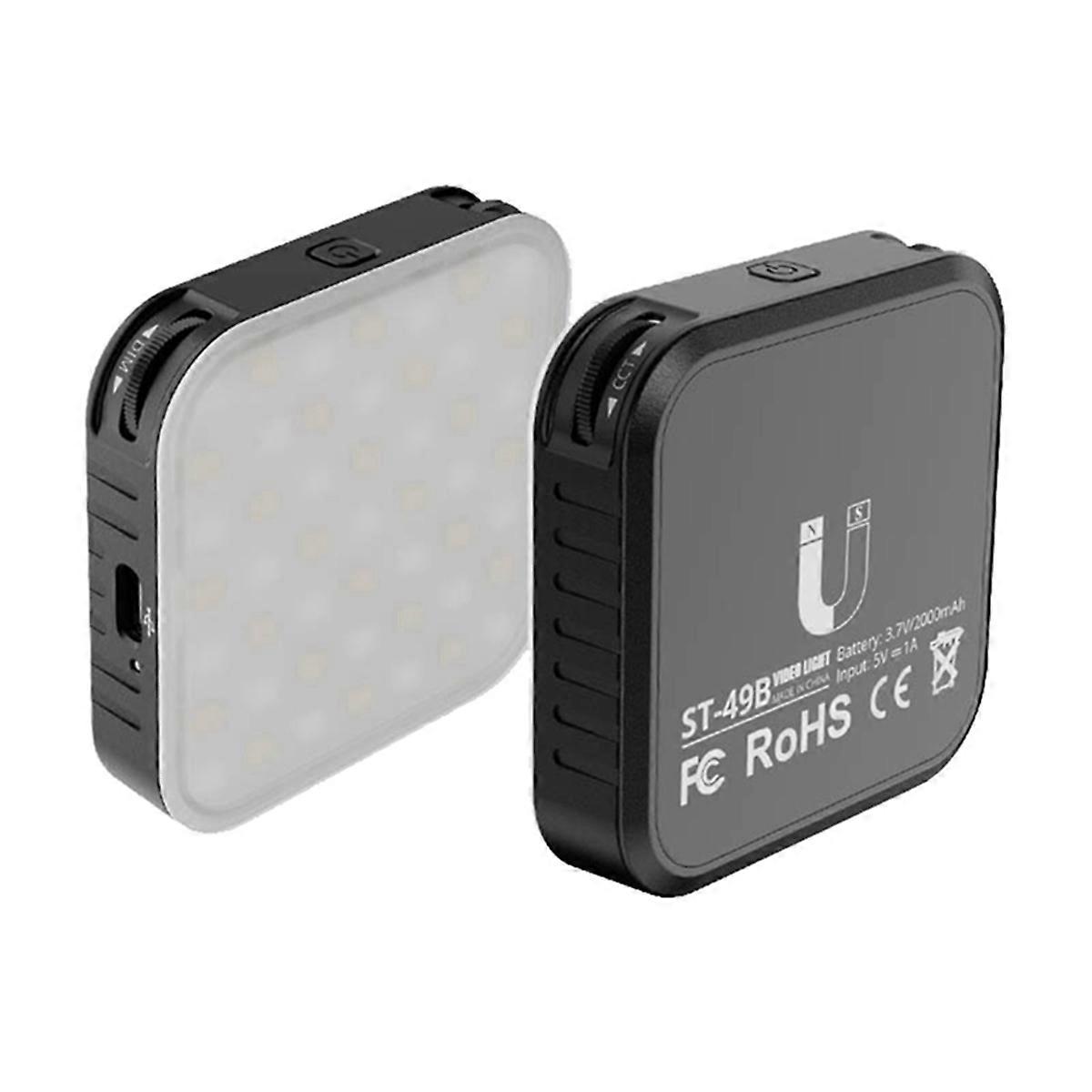 Pocket LED Video Light Photography Fill Light 2500K-9000K Magnetic Video Light for Computer Mobile Phone DSLR Camera