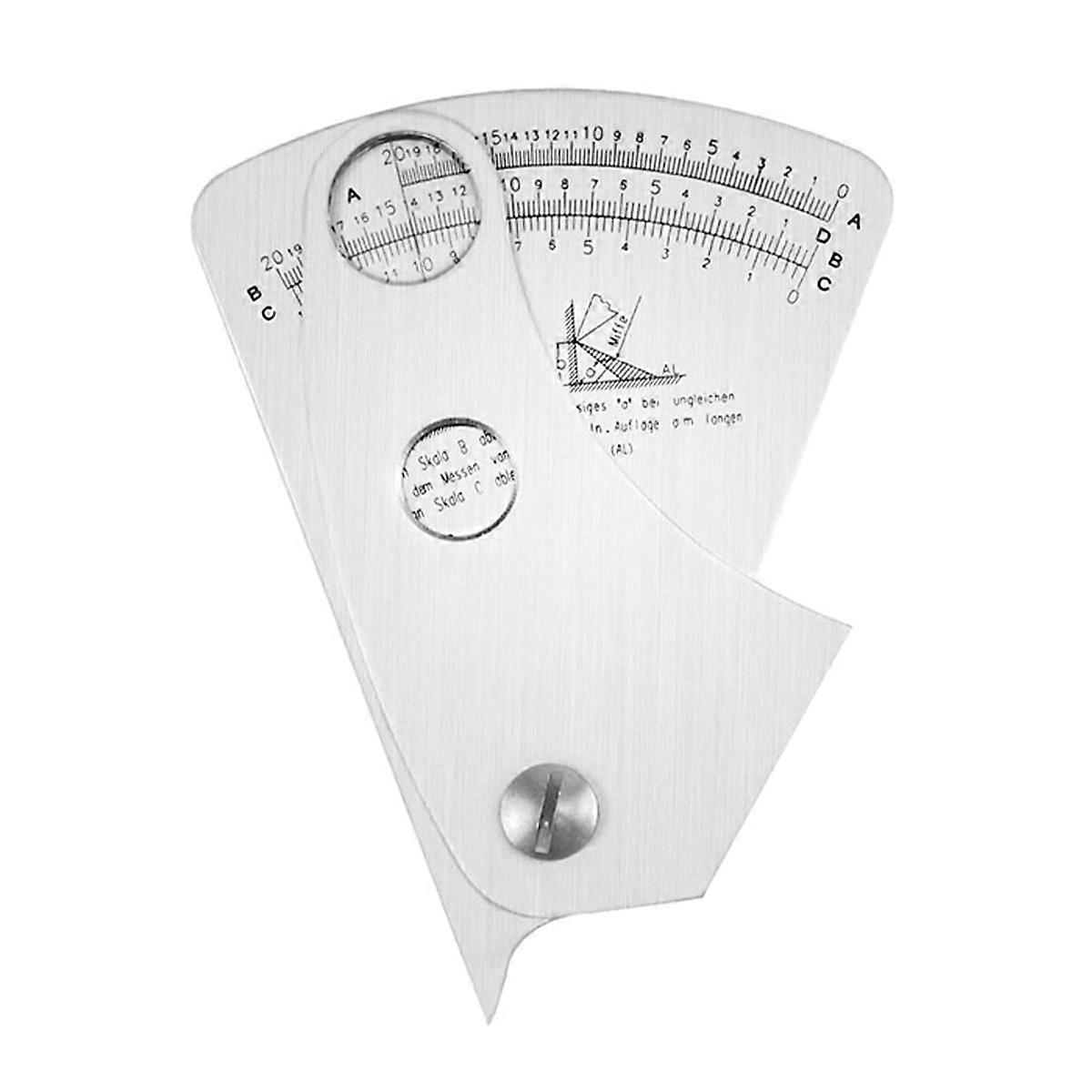 Stainless Steel Welding Gauge 0-20 Mm Fan-Shaped Tool for Measuring Weld Angle, Width, and Height with 0.1 Mm Accuracy