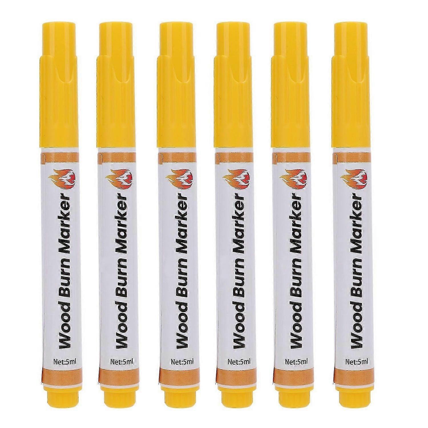 2025 Latest Model 6PCS Wood Burning Pen Thermal Sensitive Dye Burn Marking