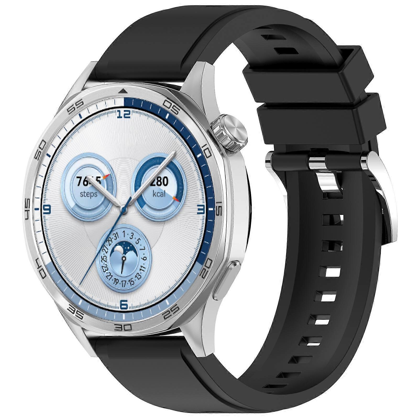 Press Button Quick Release Solid Color Silicone Watch Band 22mm