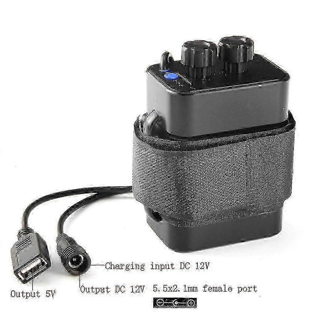 12v Waterproof Battery For Case Box With Usb Interface Support 6x 18650 Battery