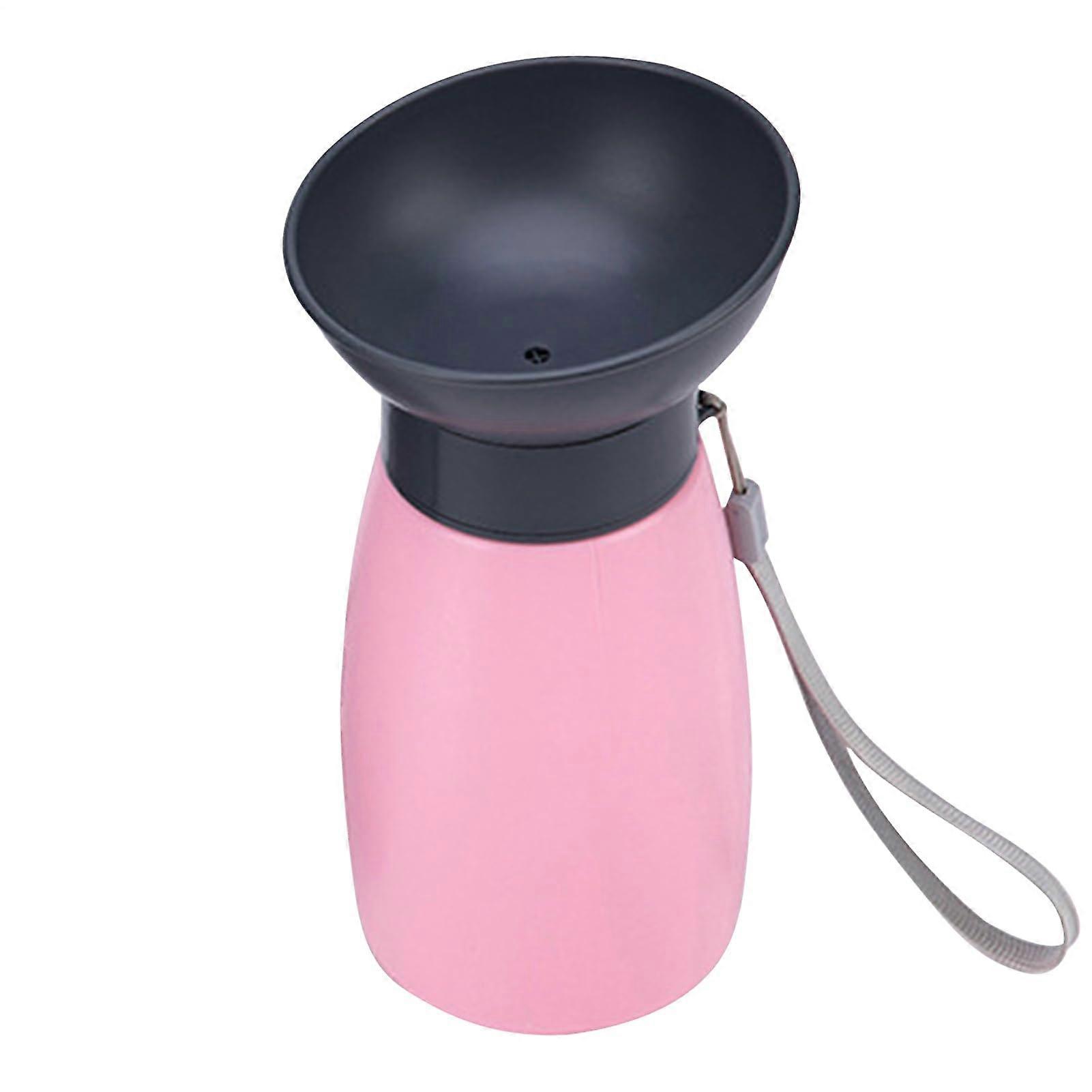 Dog Water Bottle Portable 600ml For Cats LeakProof Pet Drinking Container Model B Pink