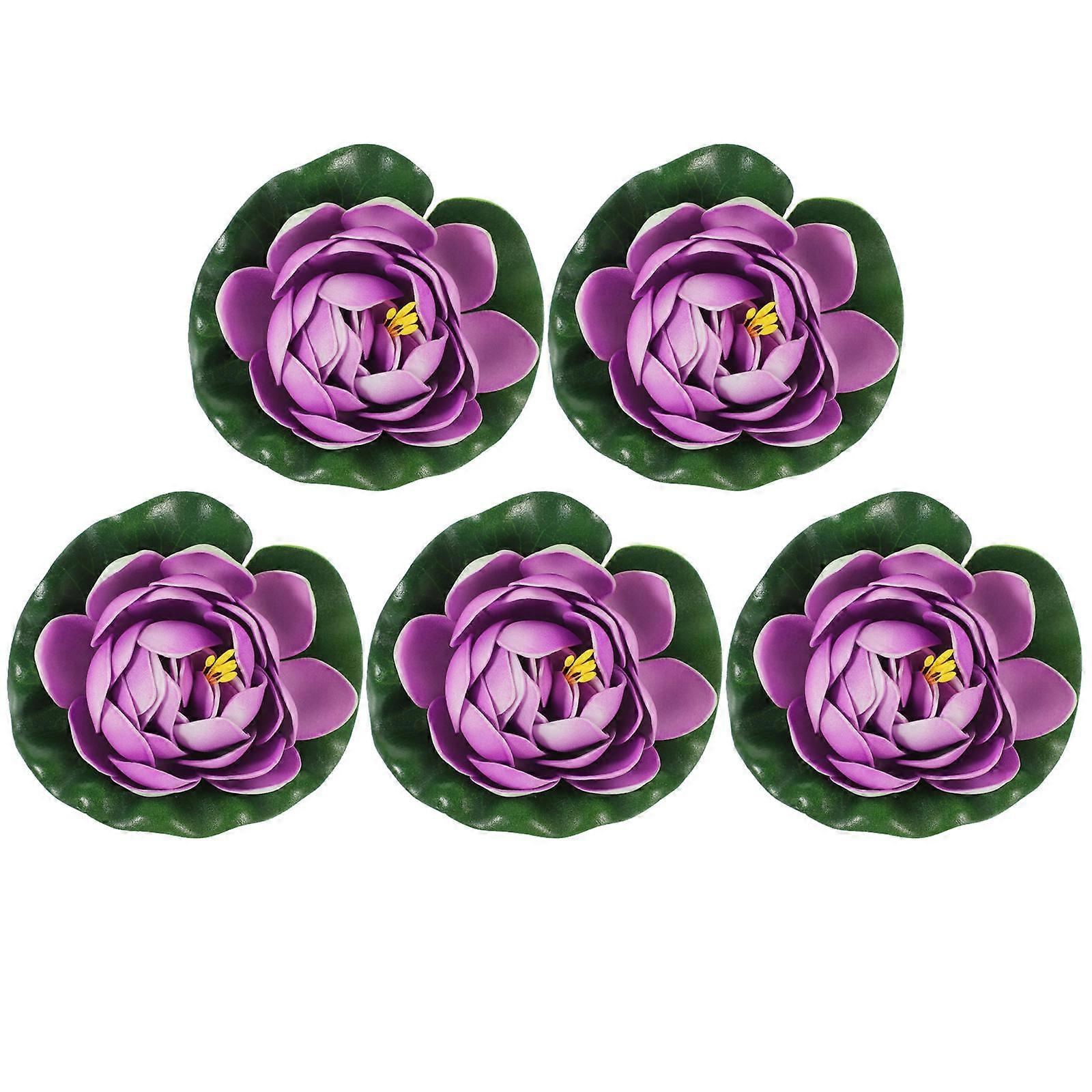 Foam Artificial Floating Lotuses Flowers Lotus Flower Decoration 15Pcs