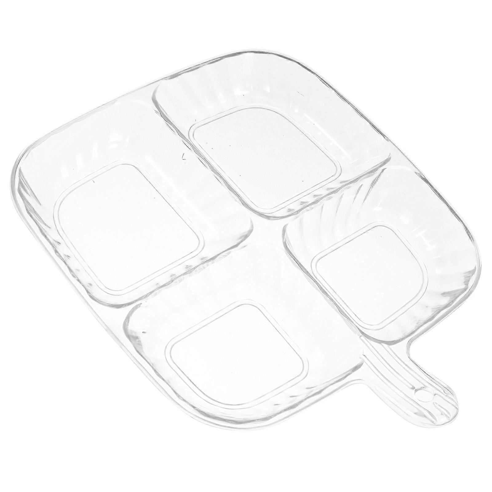 Multi-Compartment Kitchen Prep Tray for Cooking Accessory Transparent Material