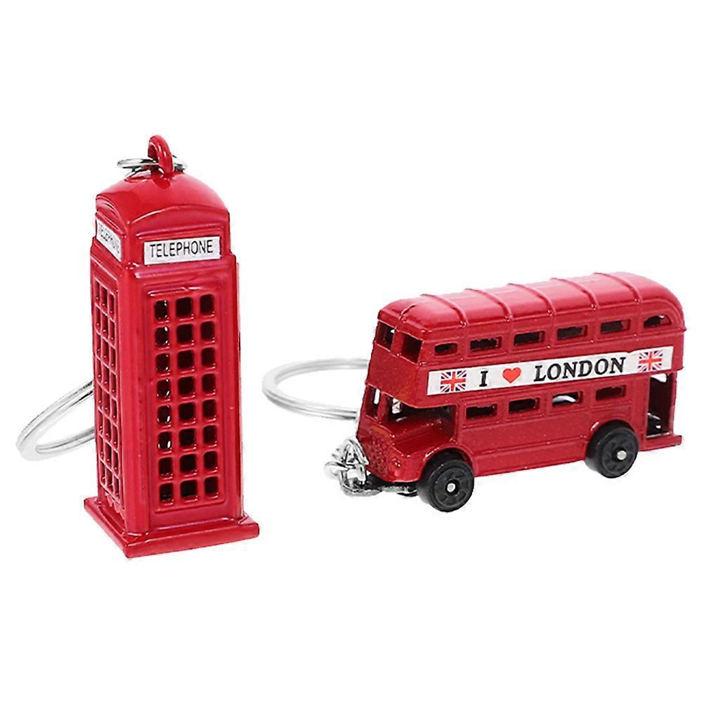 British Element Keychain Metal Key Chain for Decor 8Pcs Collection