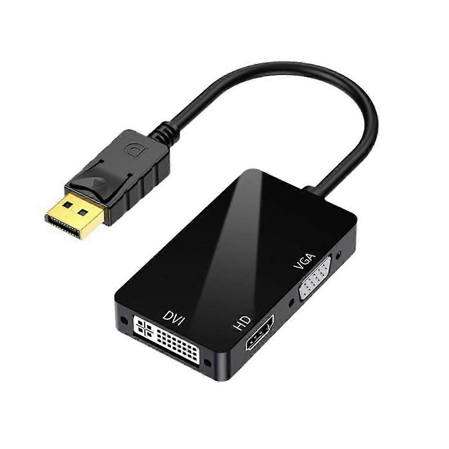 DP to HDMI VGA DVI 3-in-1 adapter cable A