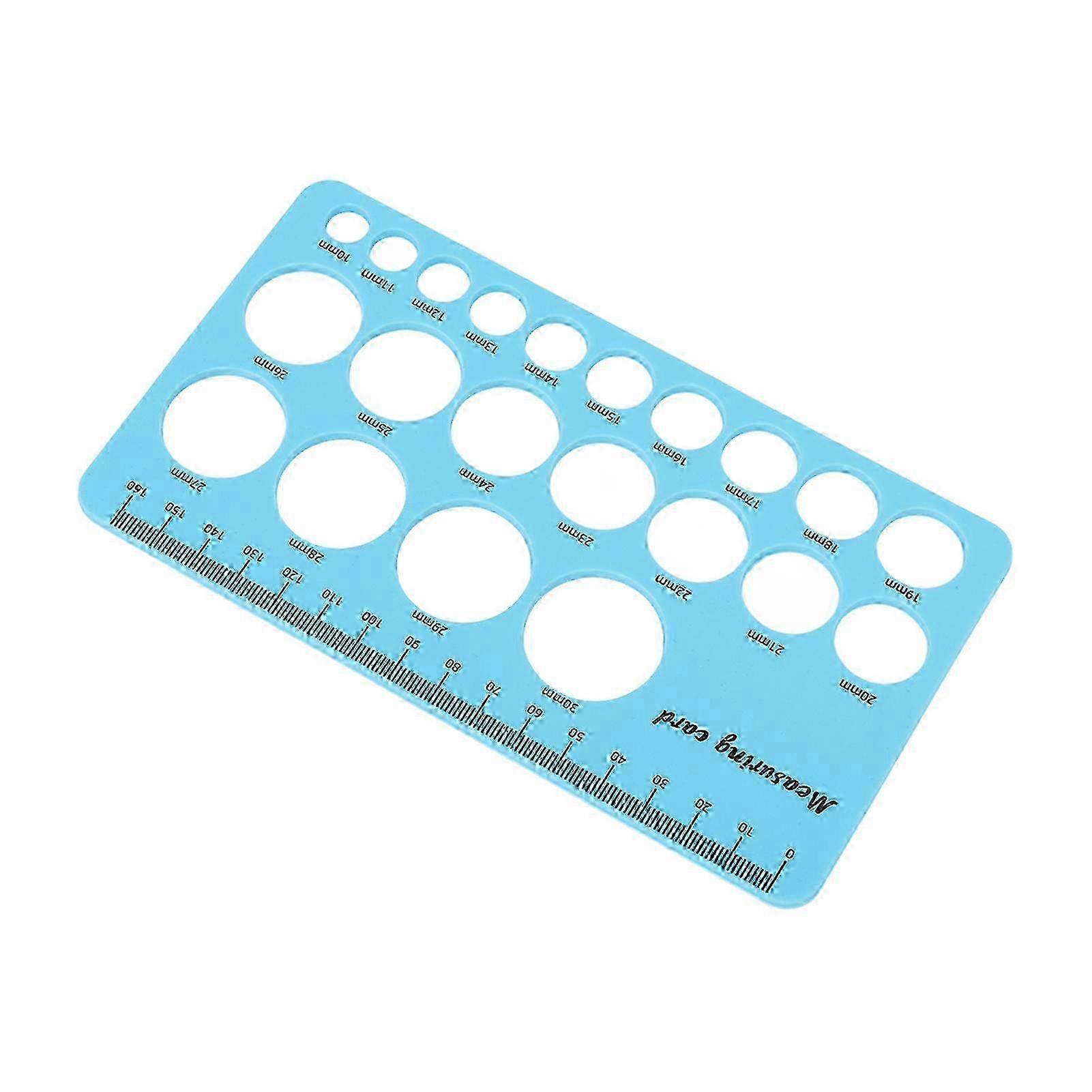 Mothers Nipple Measurement Ruler Flexible Silicone Breast Flange Measuring Tool with 1.5m Soft Tape Blue