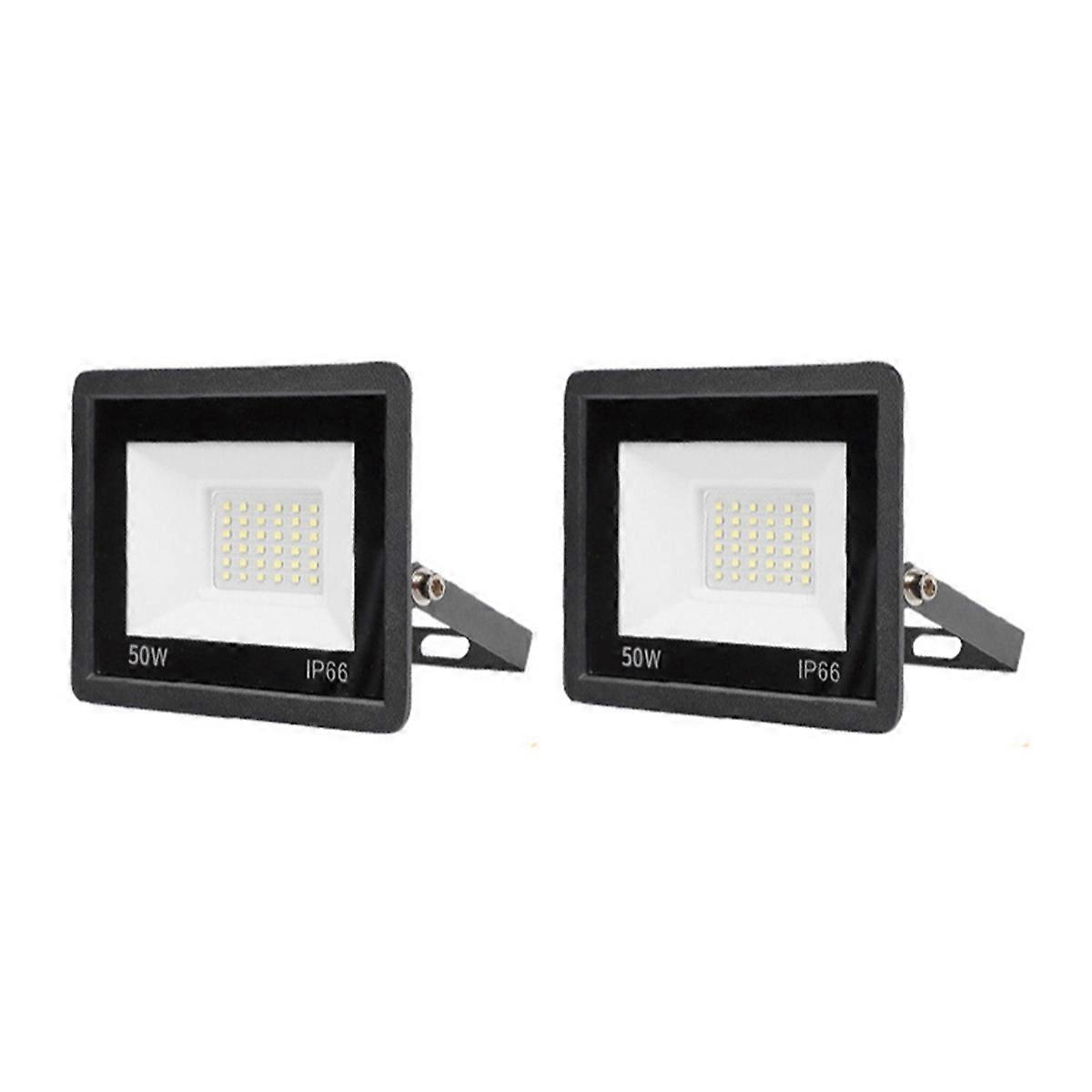 2Pcs Outdoor Security Lights 50W Super Bright PIR LED Light