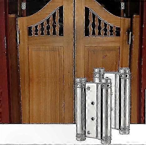 Self-Closing Spring Hinges for Cafe Doors with Mounting Hardware Included