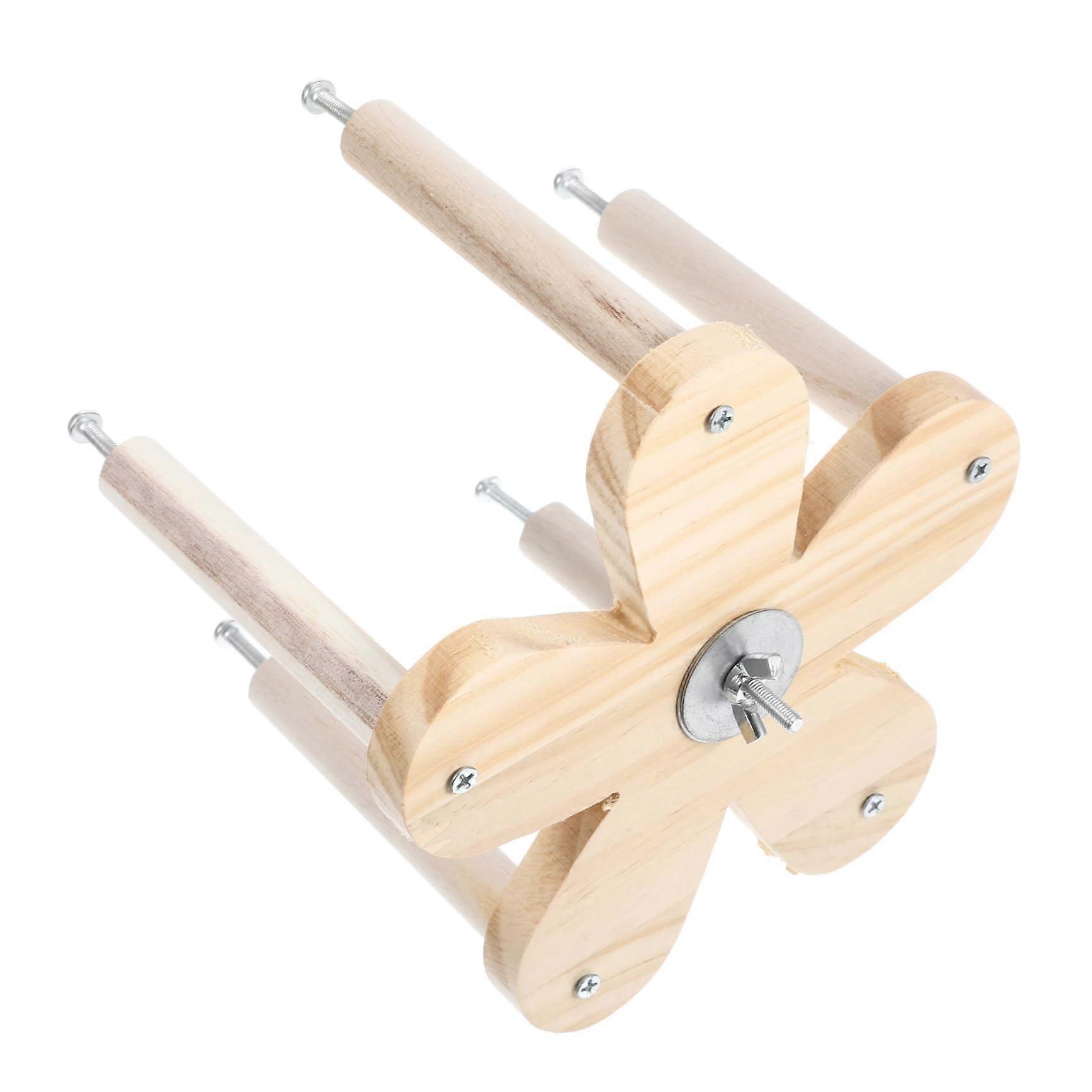 Bird Parrot Perch Ferris Wheel Stand Rotating Perch for Large Parrots, Adjustable Height, Durable Material, Bird Cage Accessory