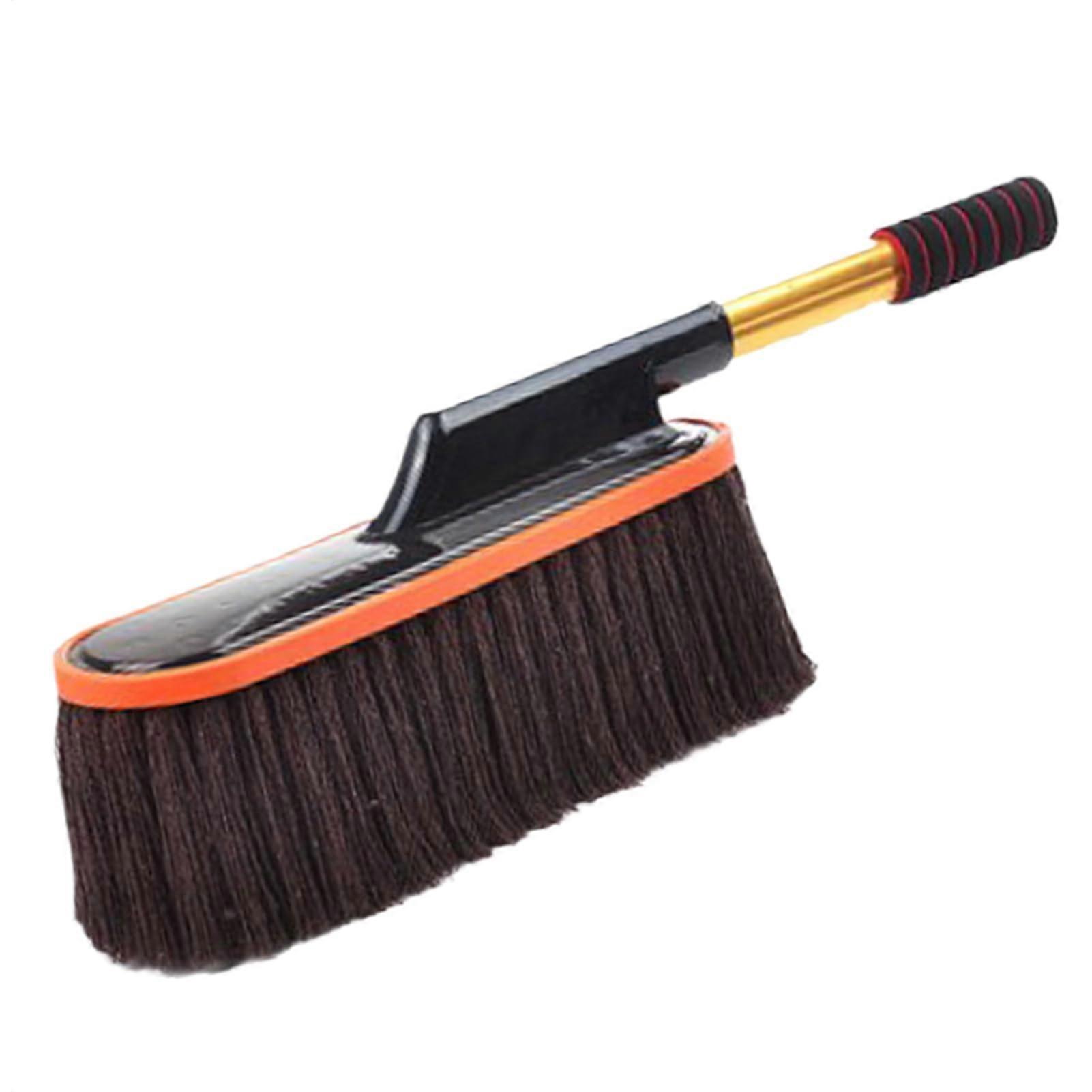 Car Duster Exterior Extendable Auto Cleaning Brush Multipurpose Microfiber Mop Telescopic Handle Multicolor Coffee