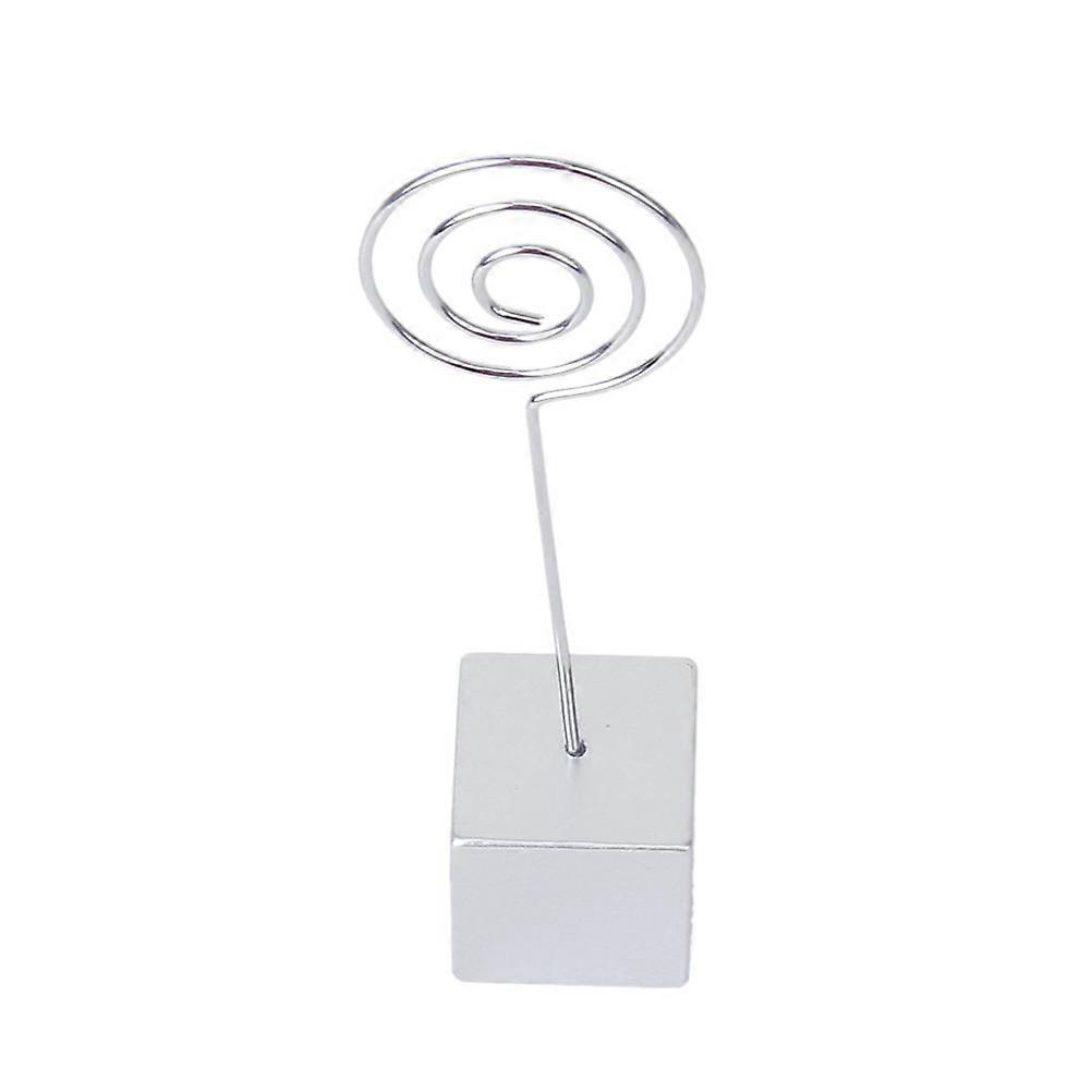 Silver Resin Wire Clip for Photo Circle Card Holder