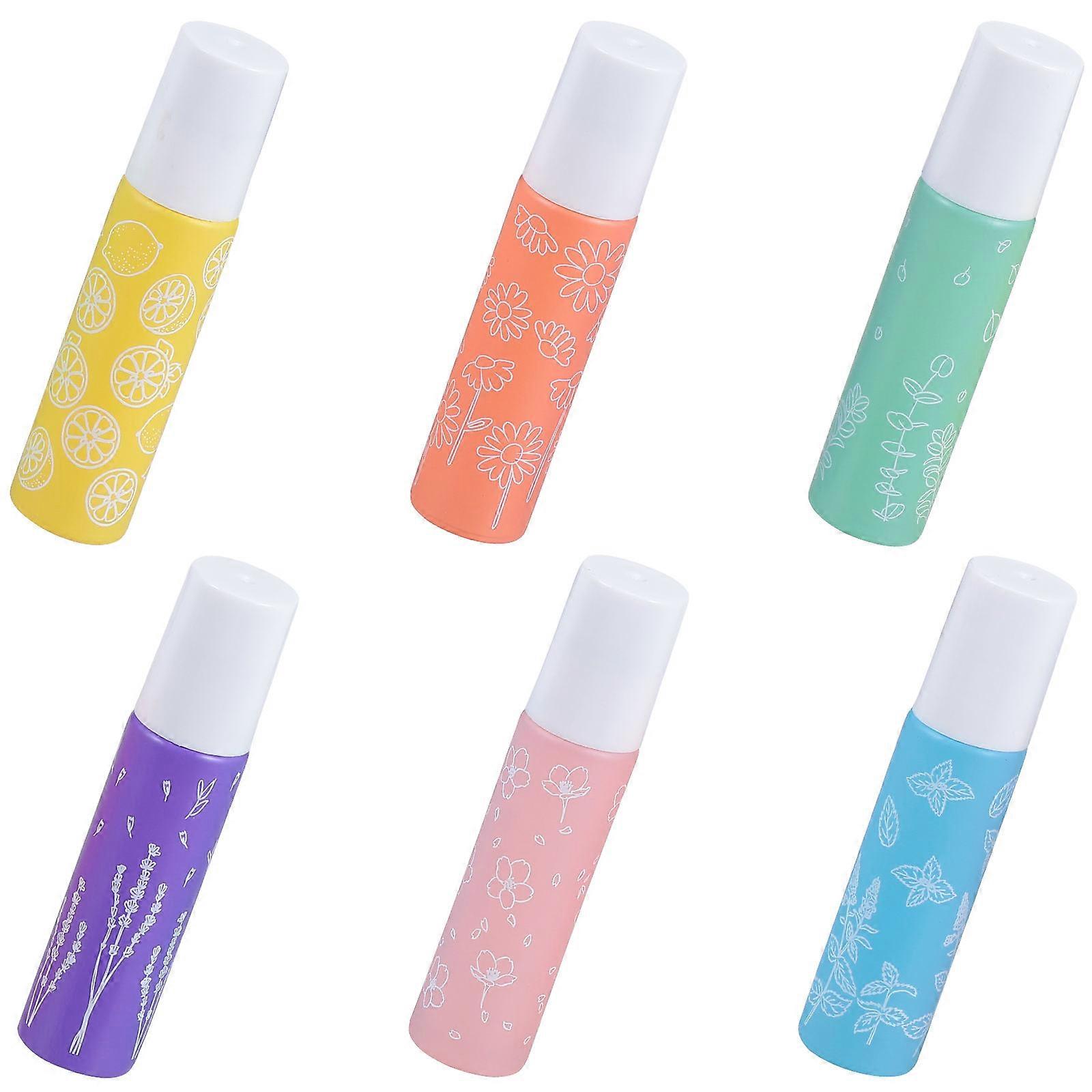 Glass Roller Bottle Essential Oil Container for Storage Use 6Pcs Pack
