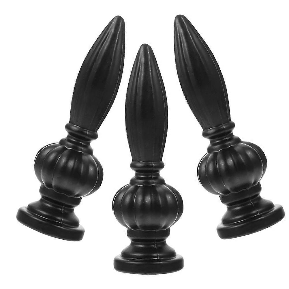 Zinc Alloy Lamp Finial Metal Knob for Table Lamp Use Black 15Pcs
