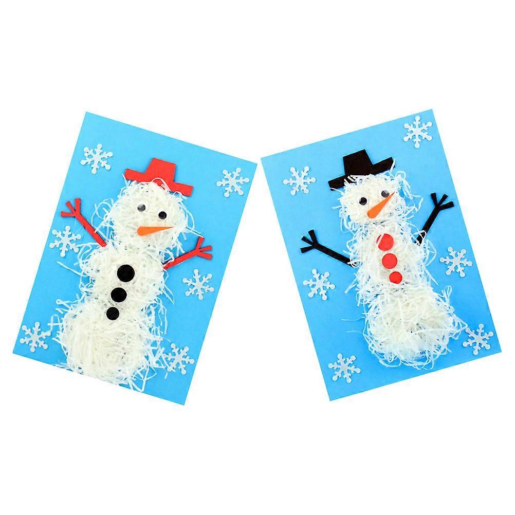 Christmas Snowman Decor DIY Paper Craft Kit for 4Sets