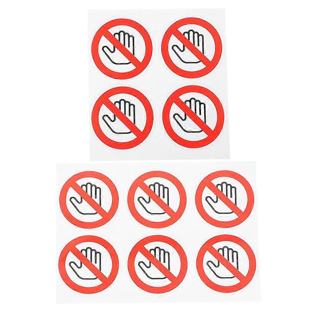 10pcs Do Not Touch Sticker Do Not Use Hand Signs Self Adhesive Decal No Touch Sign