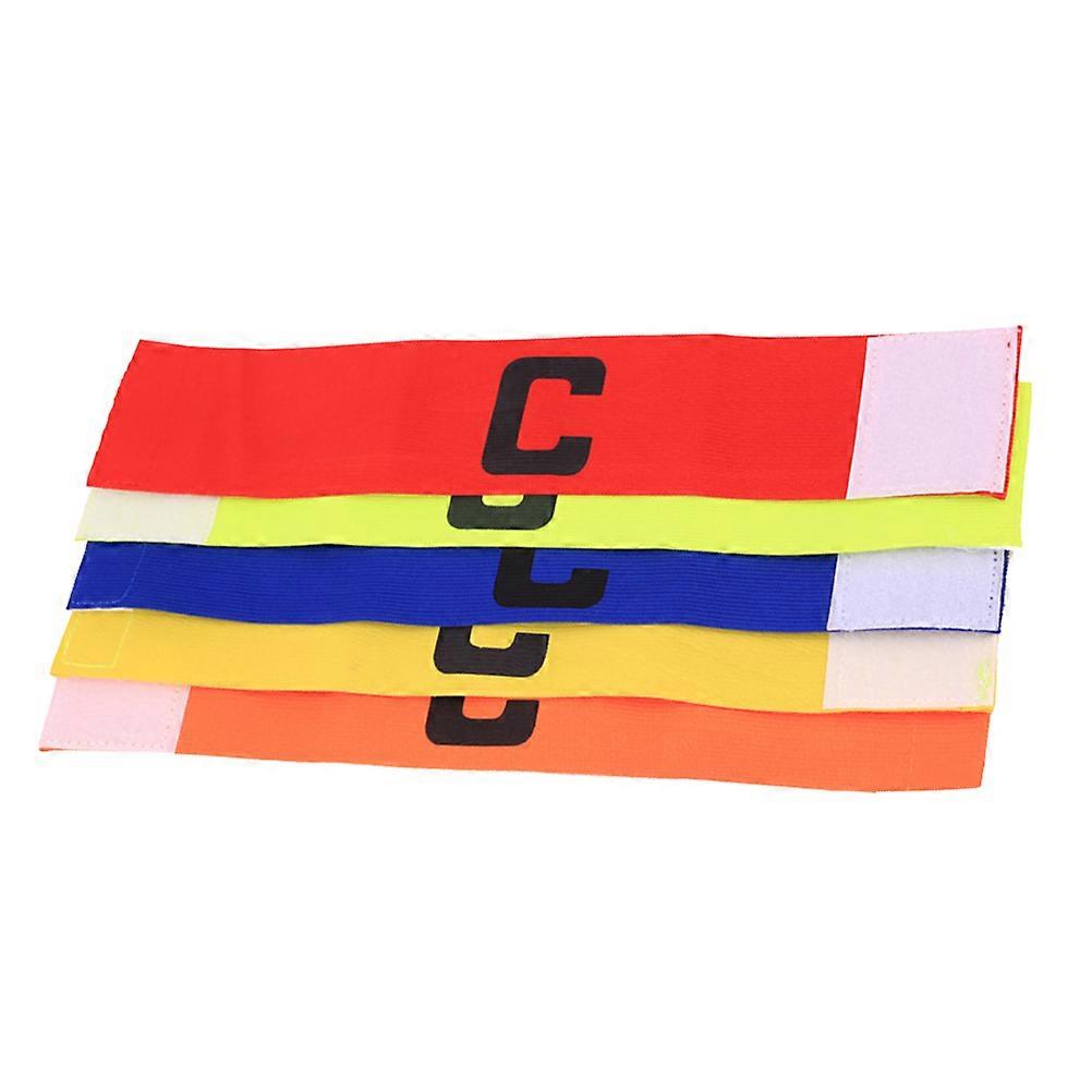 Elastic Football Arm Bands Adjustable Captain Bands For Rugby Players Team Unity 5Set