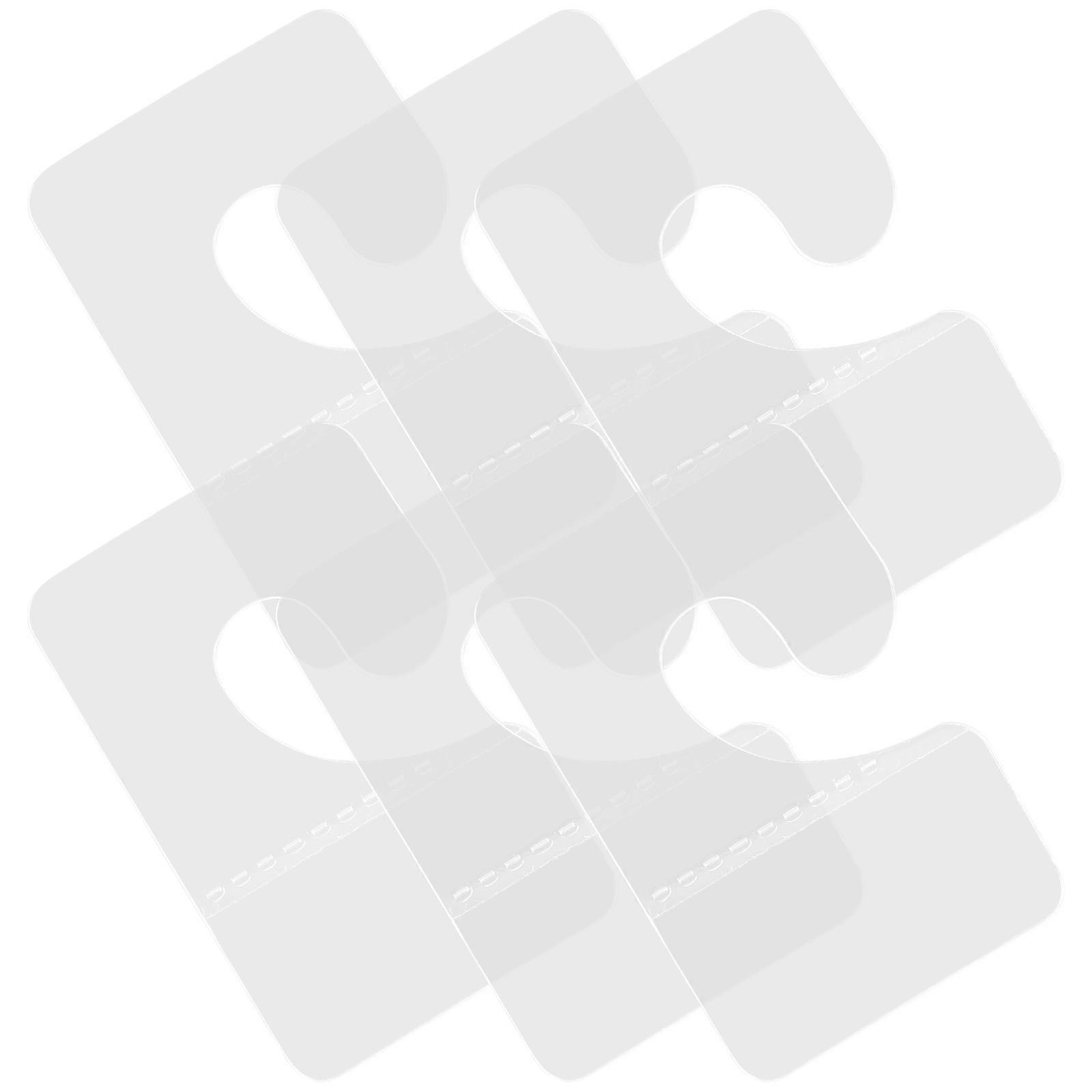 Self Adhesive Clear Hanging Tabs 500Pcs PVC Tag Hooks 1.65X1.06X0.04in For Retail Store Product Tagging