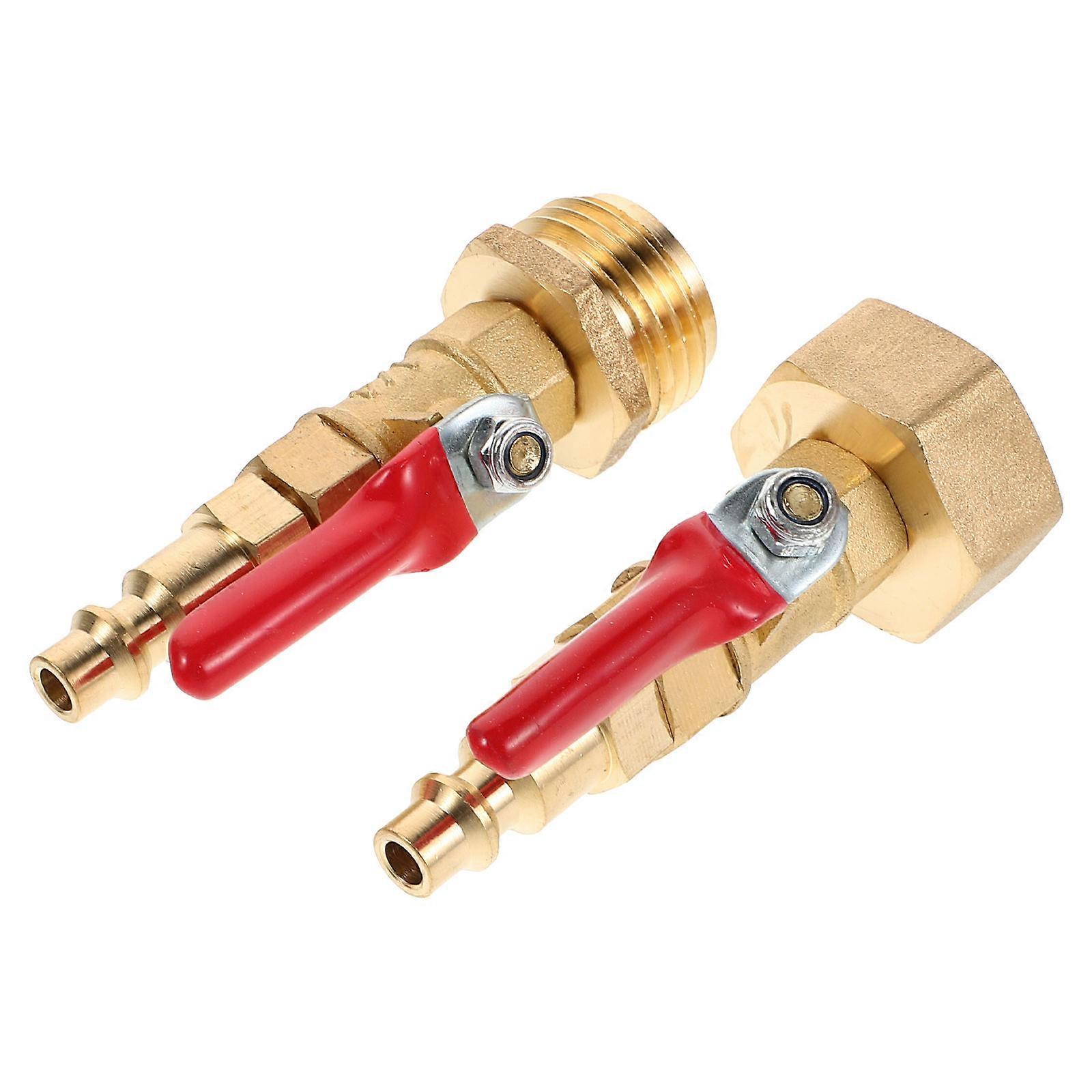 Brass Winterize Blowout Adapter for Rv Quick Connect with Ball Valve 5Pcs