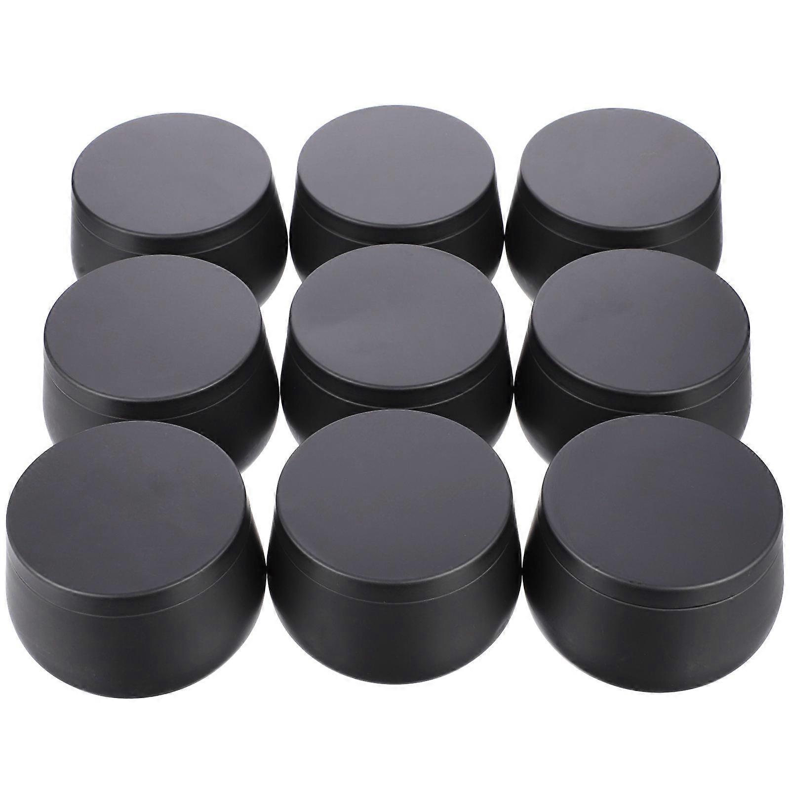 Candle Can Tin Multi Purpose Container Airtight Storage Round Tinplate 9Pcs For Home Decor