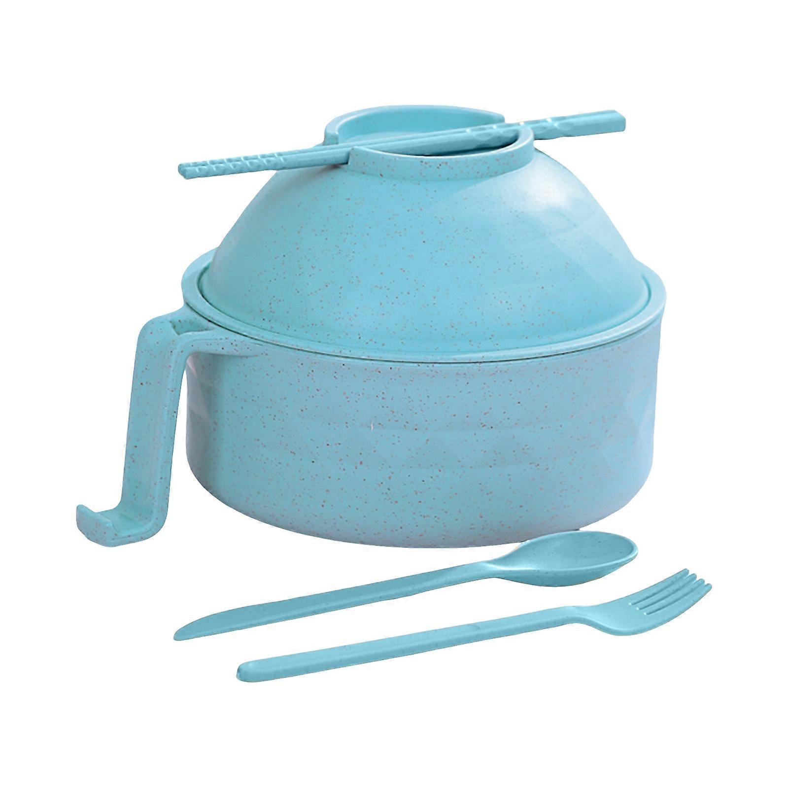 Ramen Noodle Cooker Bowl Set with Handles Spoon Quick Ramen Cooker