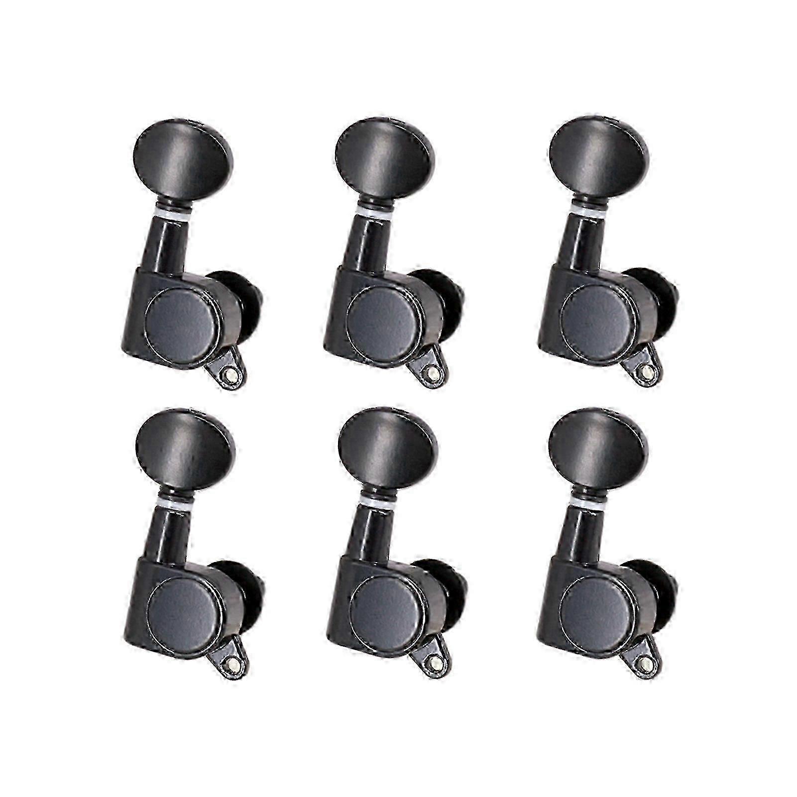 Guitar String Tuning Pegs Tuning Machines Sealed Machine Heads Tuning Keys Oval Button 6 Right for Electric Guitar or Acoustic Guitar Chrome