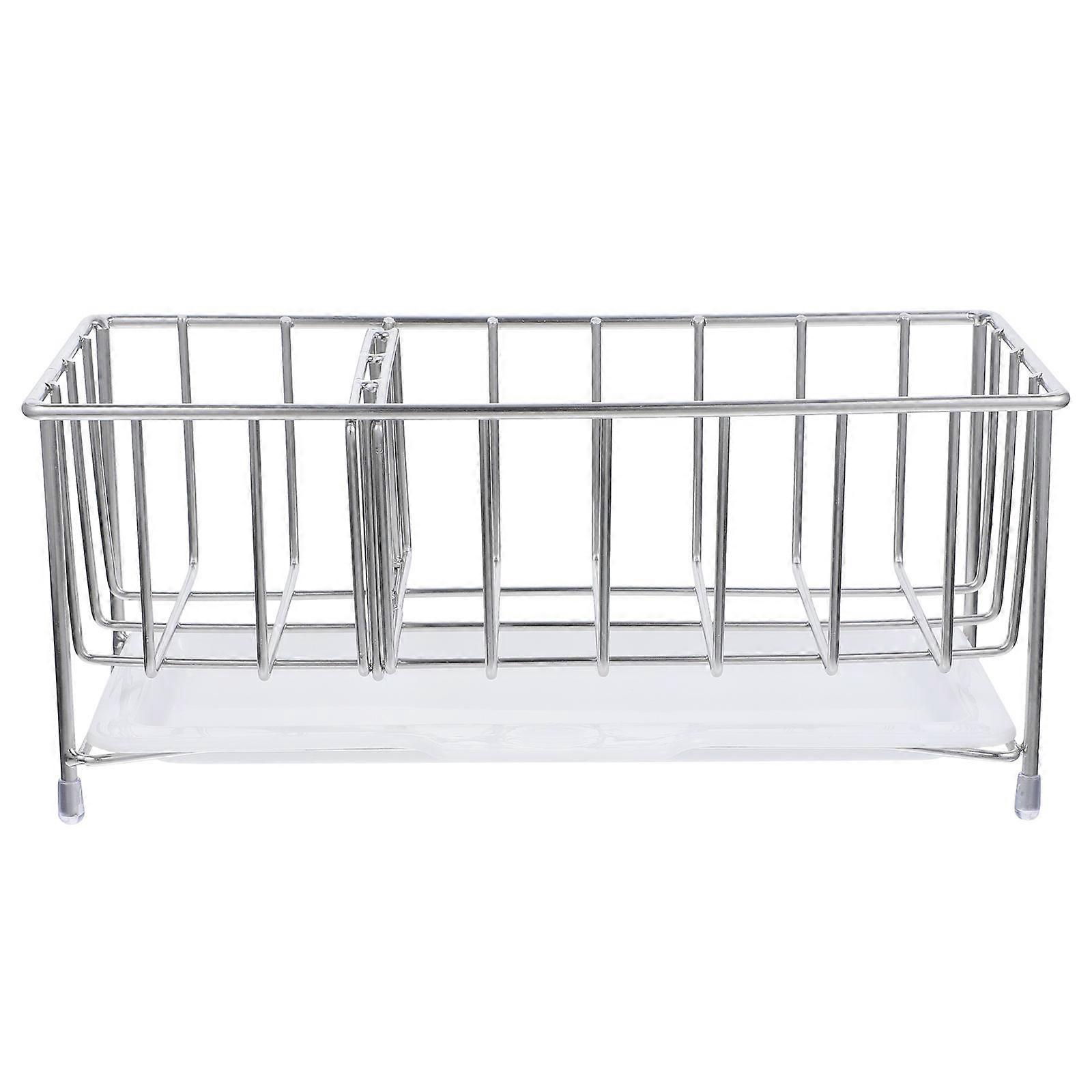 Rectangular Sink Organizer Rack For Kitchen And Bathroom With Water Draining Function In Blue Color 2Pcs