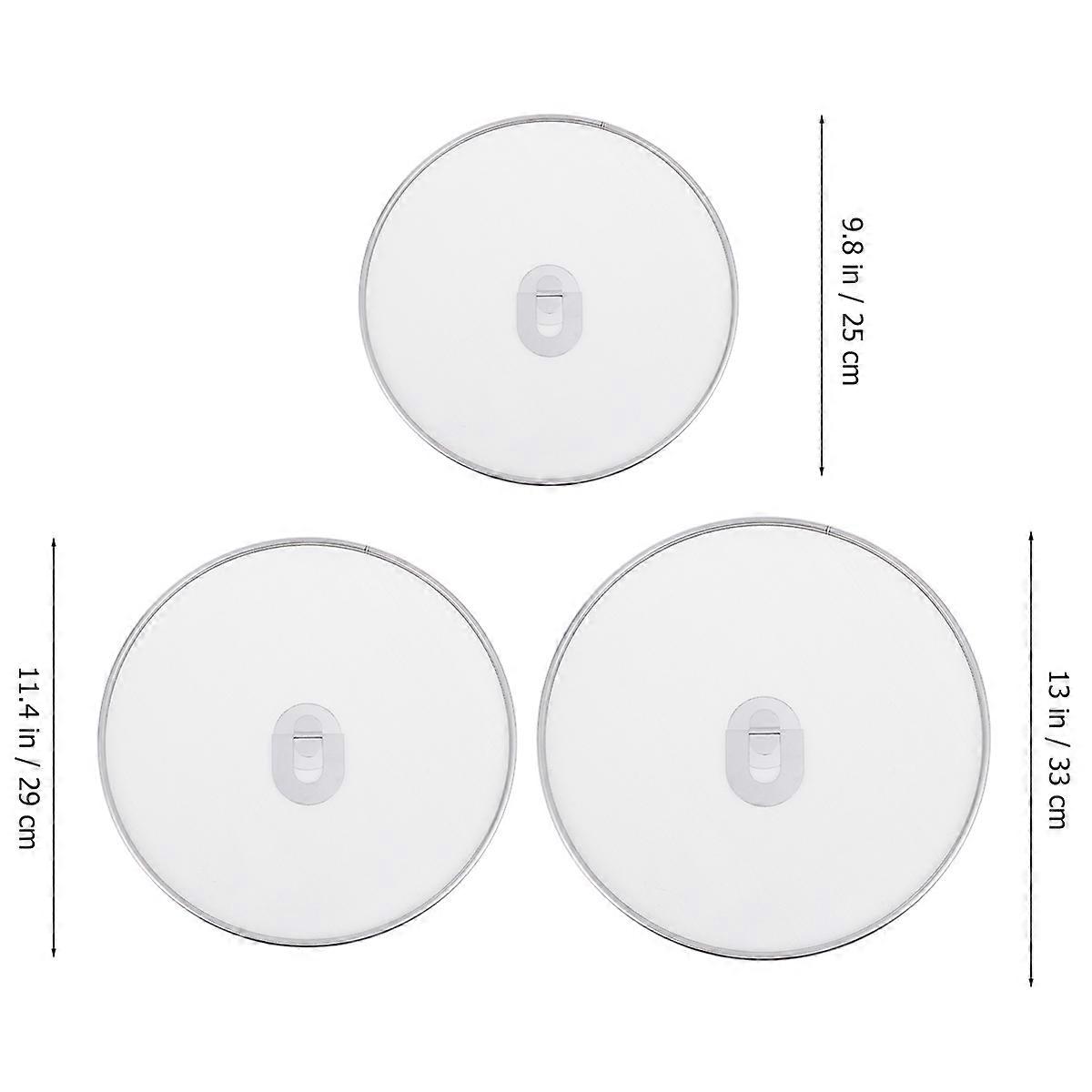 Grease Splash Guards Multiple Use Pan Cover Anti Smoke Splash Proof Insulation 29cm Silver 3Pcs