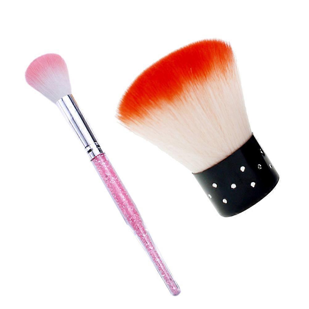 Cleaning Brush Set 2Pcs Mushroom Shaped Designed For Cosmetic Makeup Ideal For Gift Giving Assorted Color