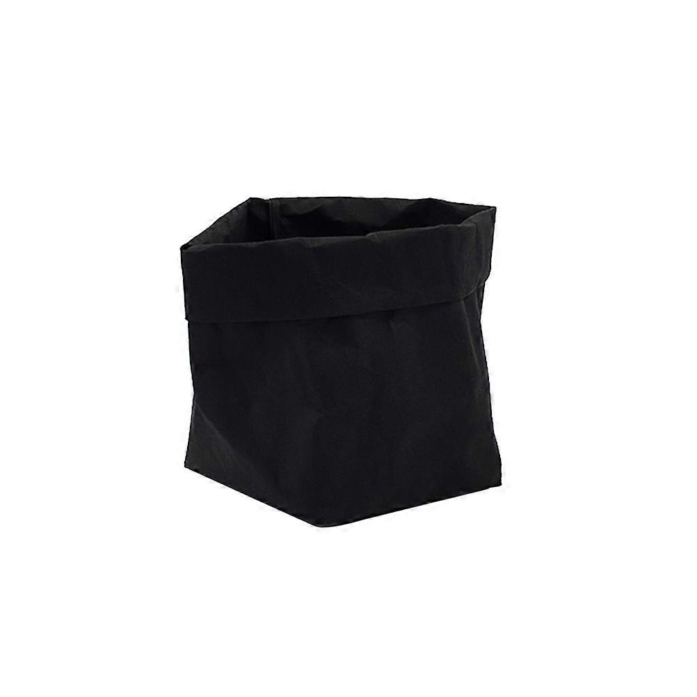 Black Kraft Paper Container Washable for Storage and Decoration 2Pcs