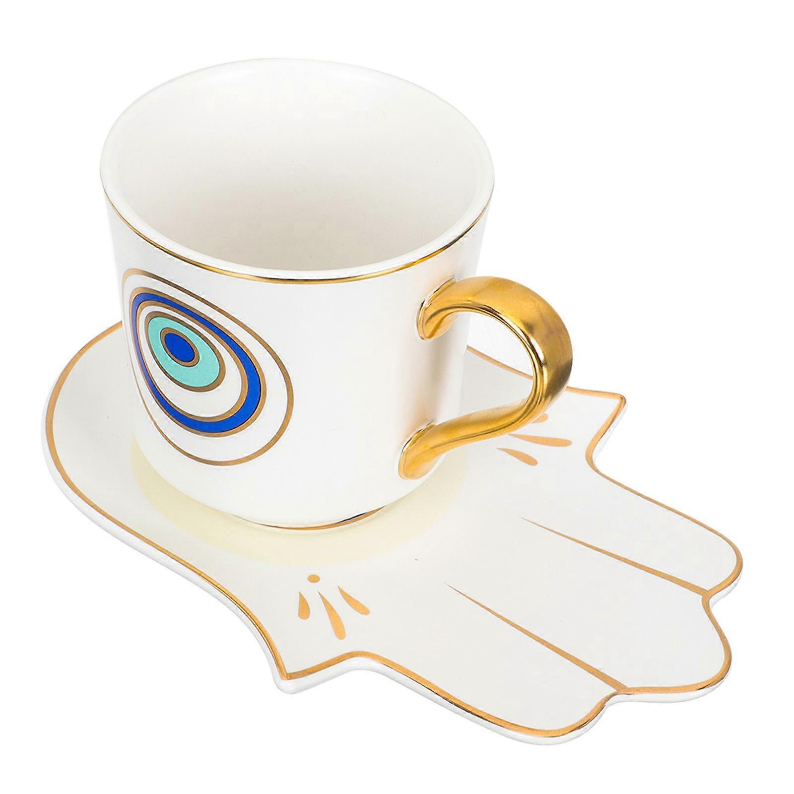 Ceramic Milk Holder Decorative Tea Cup for Home Use 2Sets