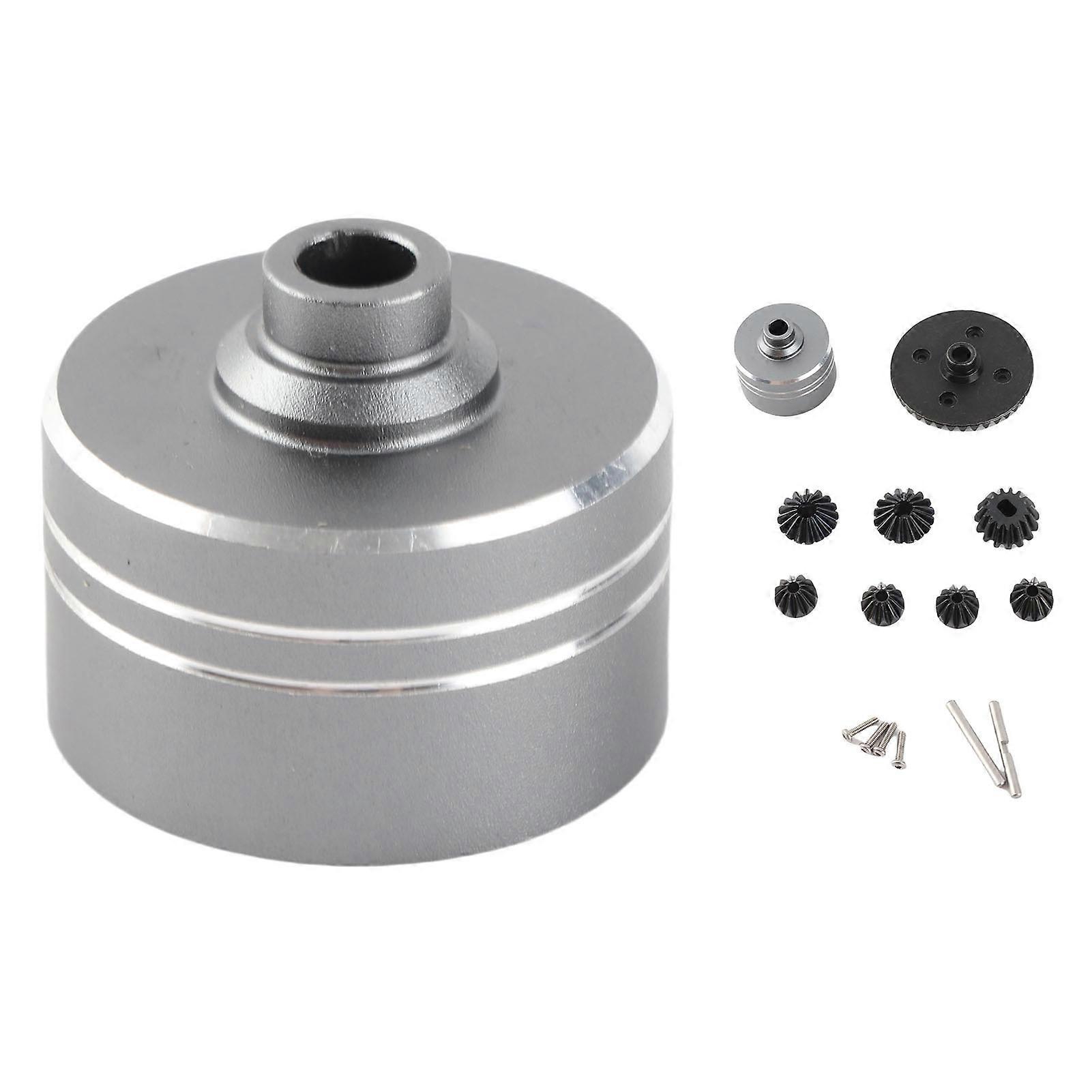 RC Car Differential Gear Set Aluminum Alloy 45 Gauge Steel 7075 Shell Titanium Replacement for XV02 TT02 TT02B Models