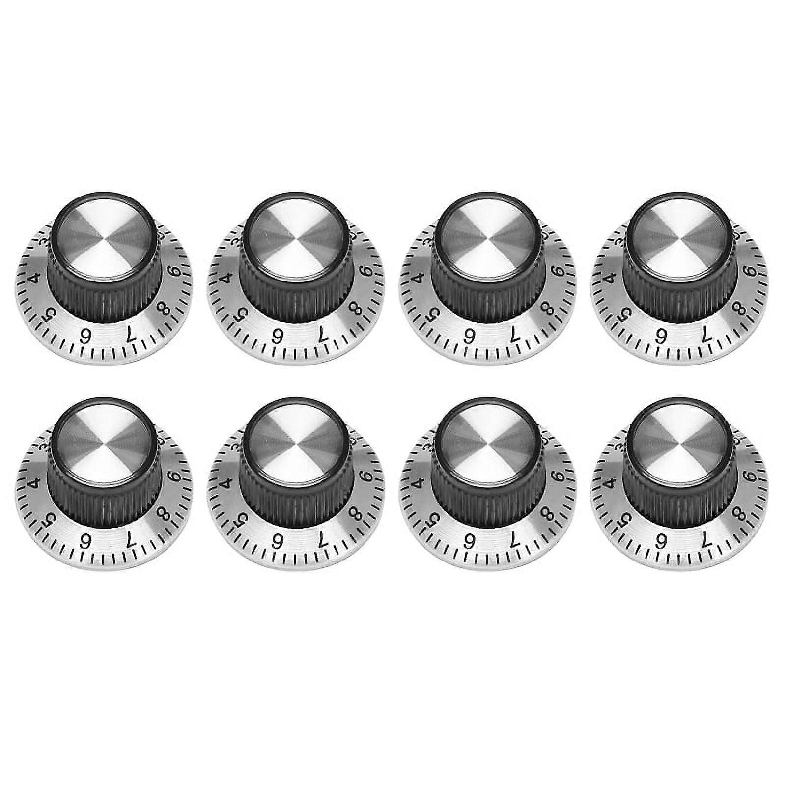 8 x Potentiometer Pot Metal Knob with 0-9 Turntable for 6mm Shaft Knob