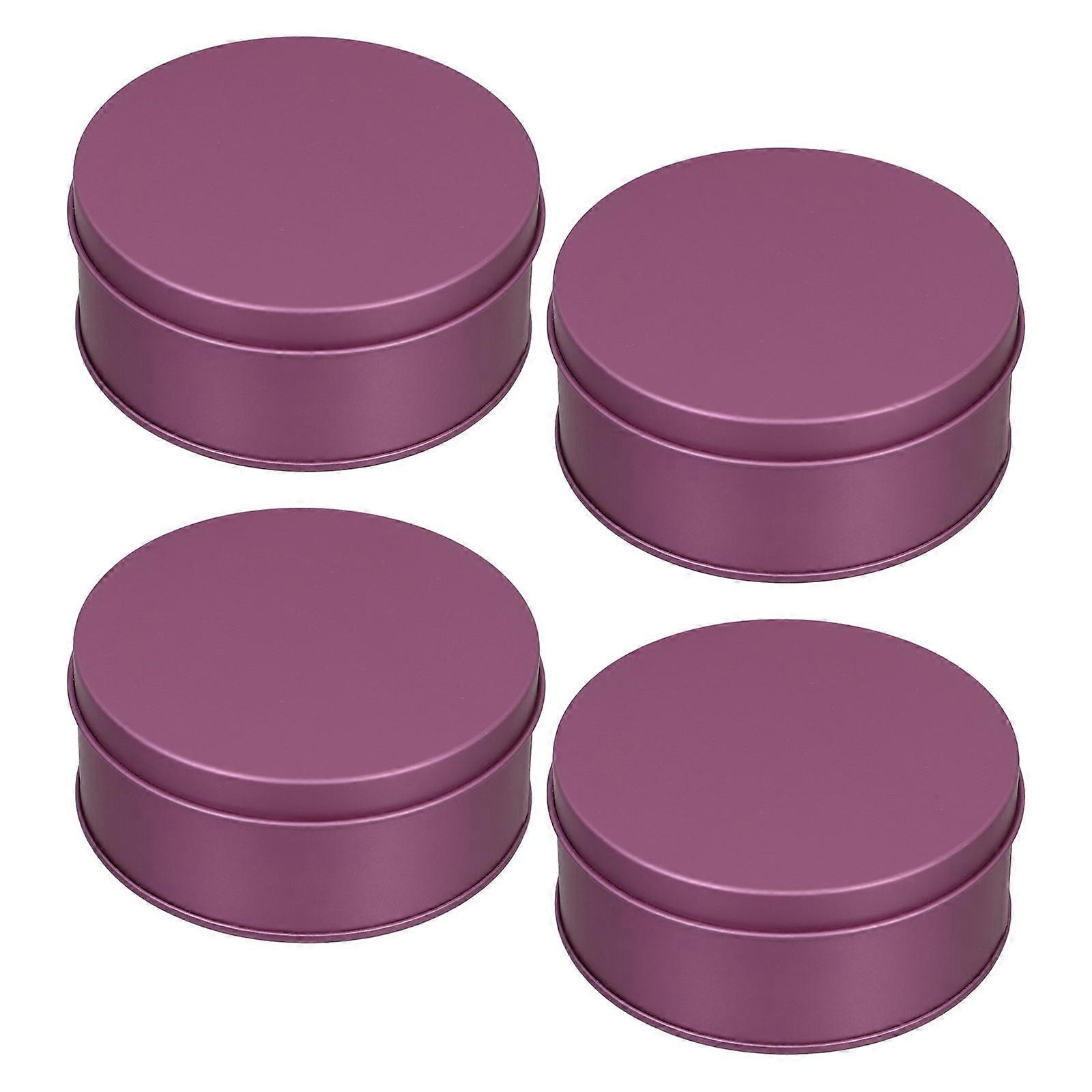 Cookie Tin Large Round Metal Tin Box for Storage Use 8Pcs