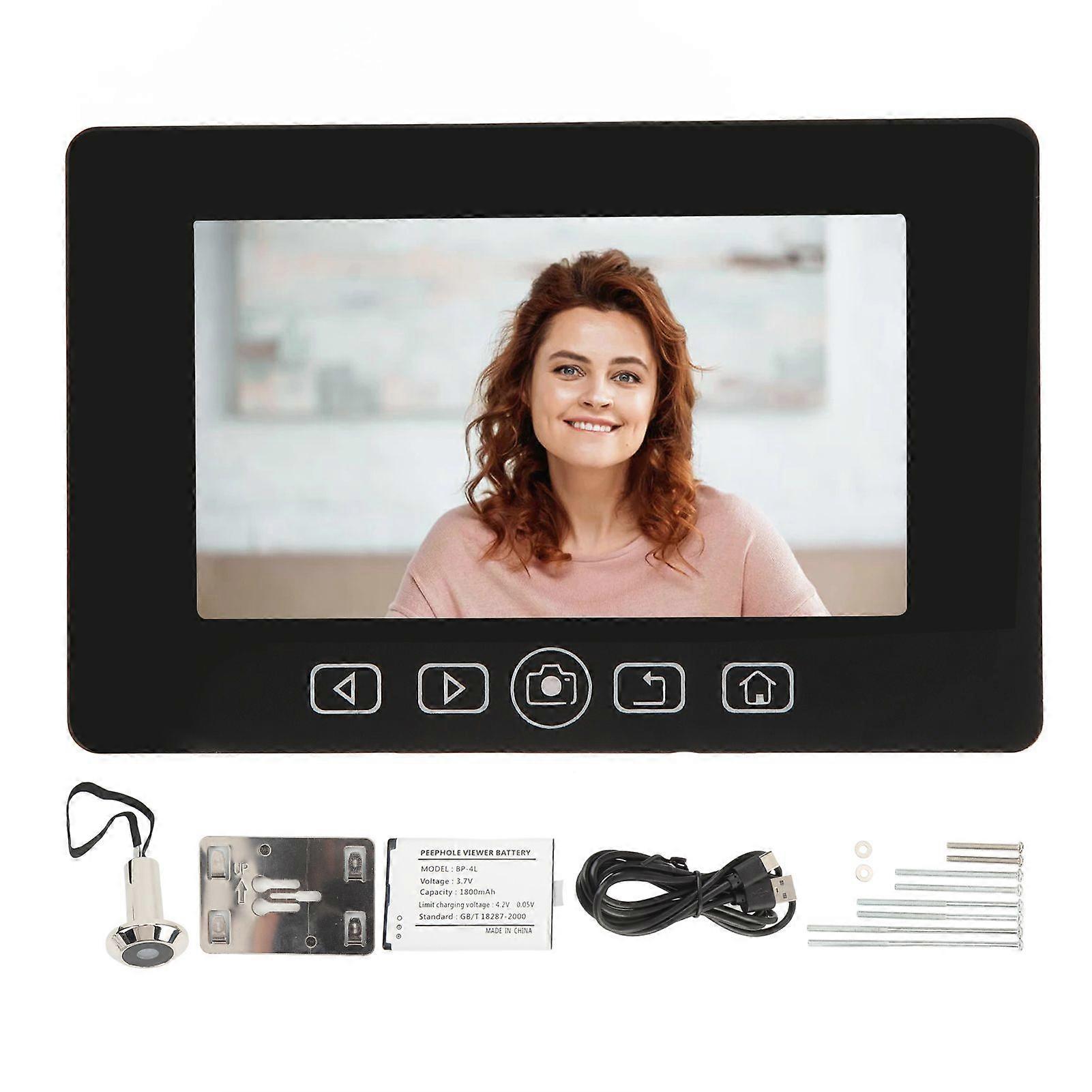 Peephole Camera 4.3in Color Screen 160 Degree Wide Angle Detection Digital Door Viewer for Home Security