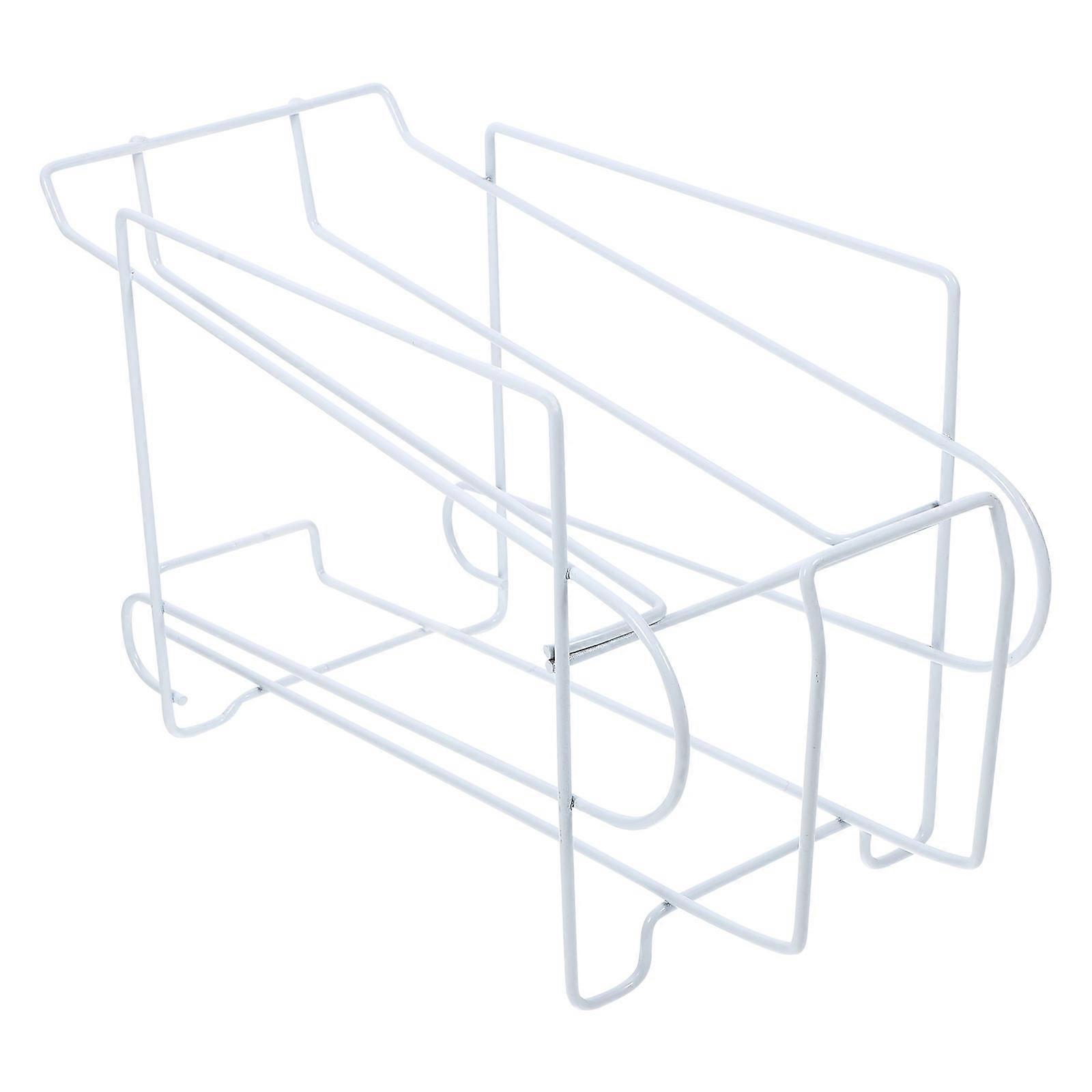 Kitchen Shelf Iron Beer Storage Rack for Holding 1Pcs Beer Cans White