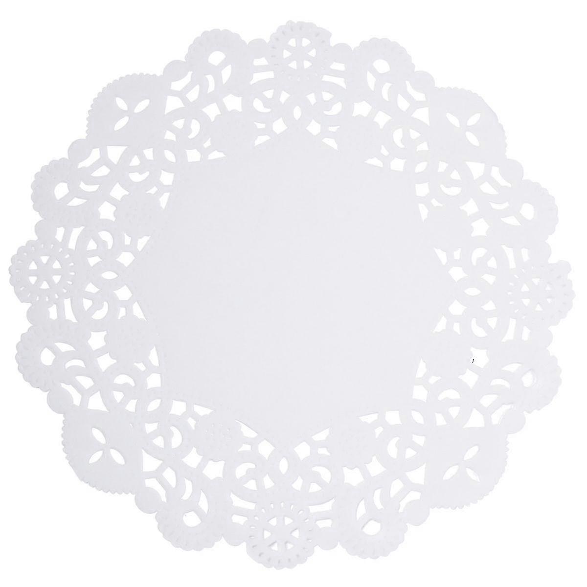 100 Pcs Circle Table Cover Paper Doilies Round Cake Pad Paper Lace Doilies Cake Serving Board Cardboard Cake Base