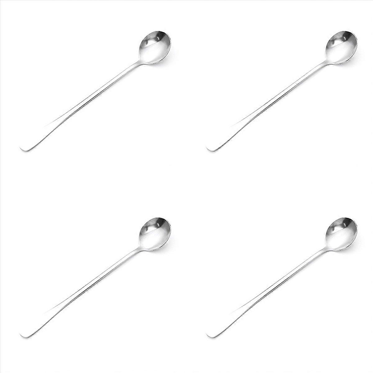 1Pc ロングハンドルステンレススチールティーコーヒースプーンカクテルアイスクリームスプーンカトラリー