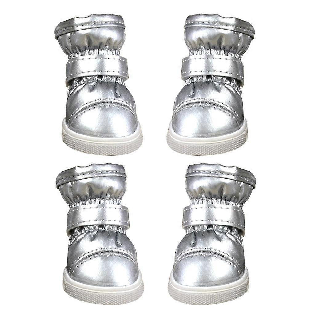 XISAOK Teplé zimní boty pro psy Voděodolné PU protiskluzové teplé fleecové boty pro štěňata