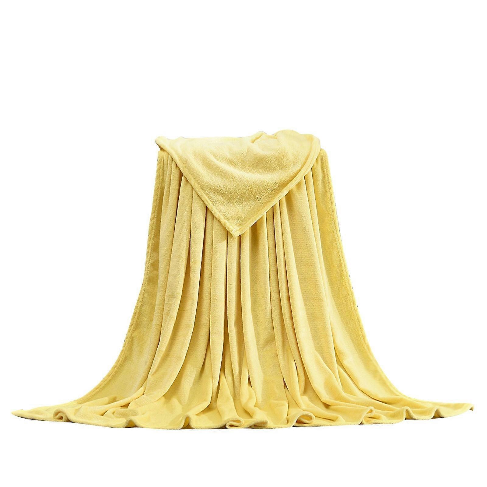 Fnyoxu Super Soft Warm Solid Warm Micro Plush Fleece Blanket Throw Rug Sofa Bedding