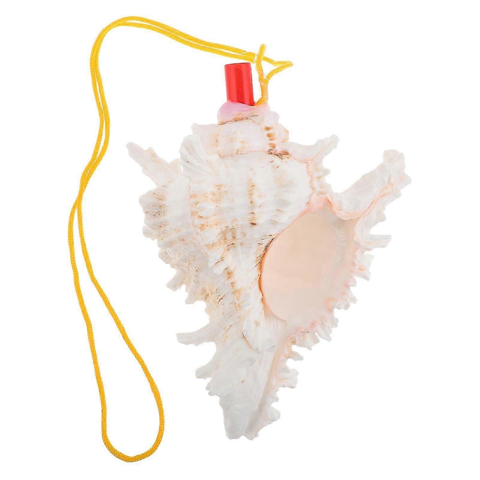 Blowing Horn Conch Shell Whistle Unique Seashell Decor Natural Conch Shell Instrument Home Decoration 1Set