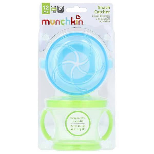 Munchkin, Snack CatcherÃÂÃÂ¢ÃÂÃÂÃÂÃÂ¢, Snack Dispensers, 12 Months+, Light Green & Light Blue, 2 Count