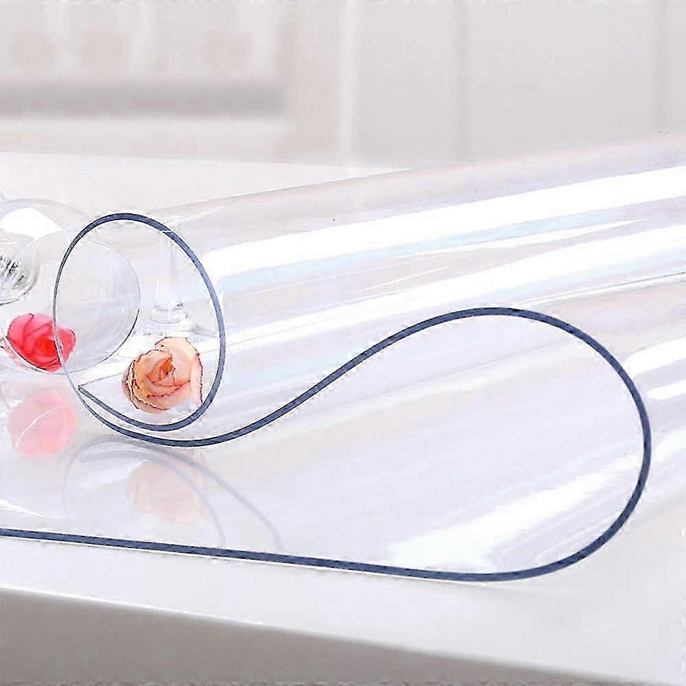 Custom Clear PVC Table Protector Cover 1.5mm Thick, Rectangular 60 x 120 Inch, Waterproof and Durable Protection