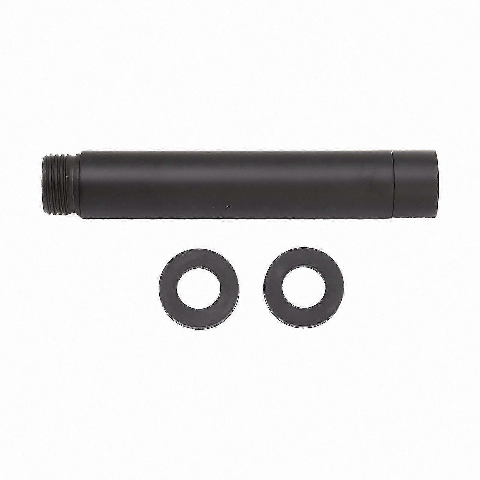 Adjustable Shower Head Extension Arm for Lowering or Extending Showerhead, Black