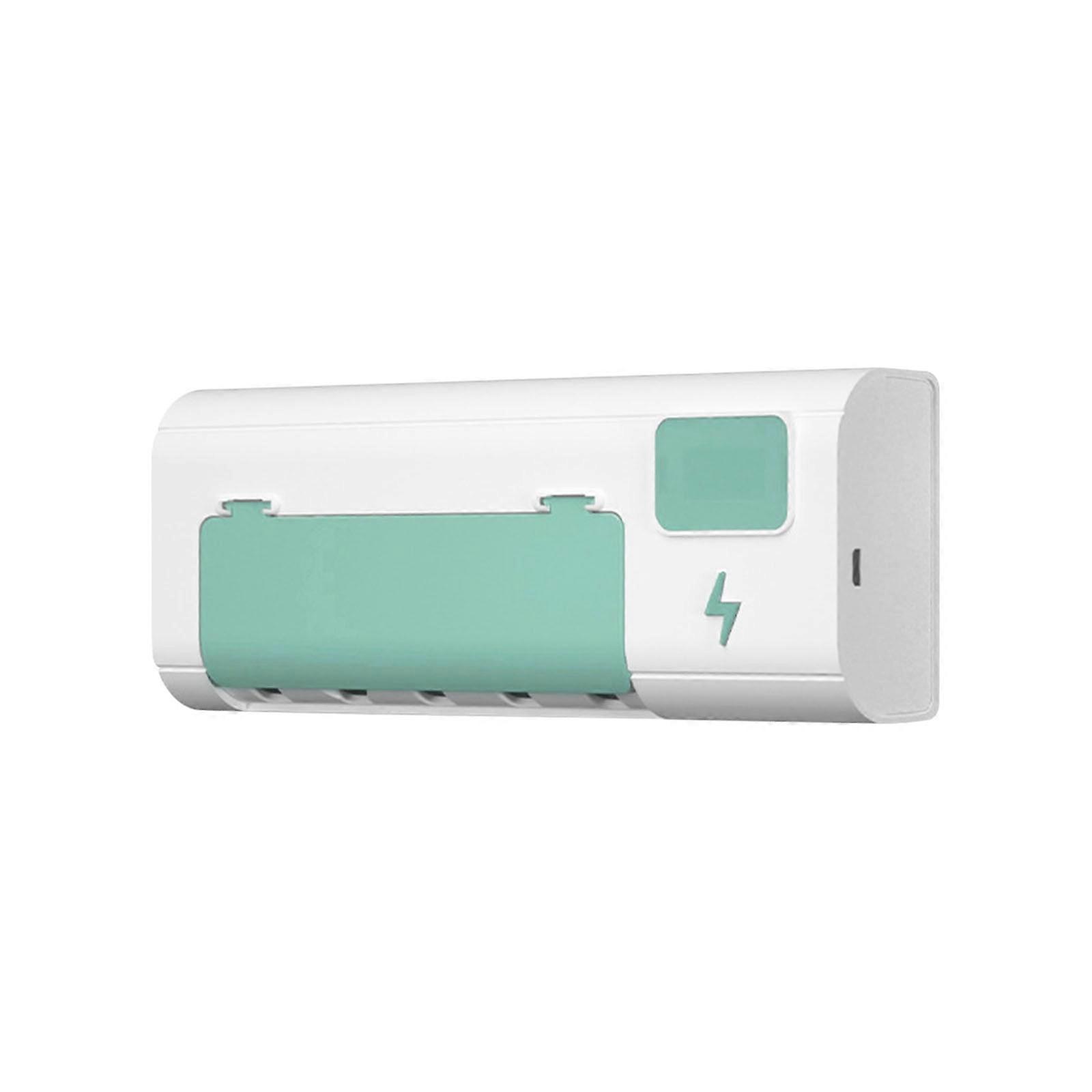 UV Toothbrush Sanitizer with 5-Slot Holder, Rechargeable & Wall-Mounted, No Drilling, Drying Function, Compatible with Standard Toothbrushes