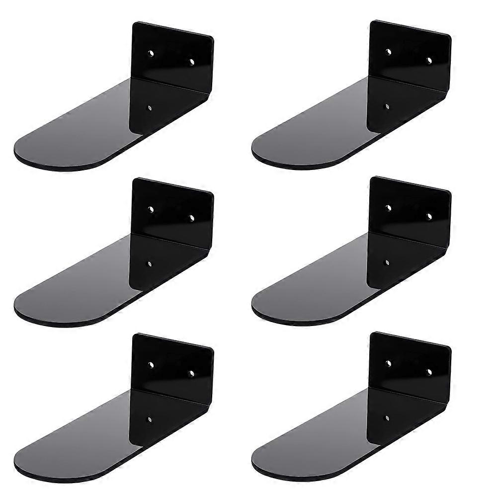 6 Pack Floating Shoe Shelves,Black,for Display Shoe&Sneaker