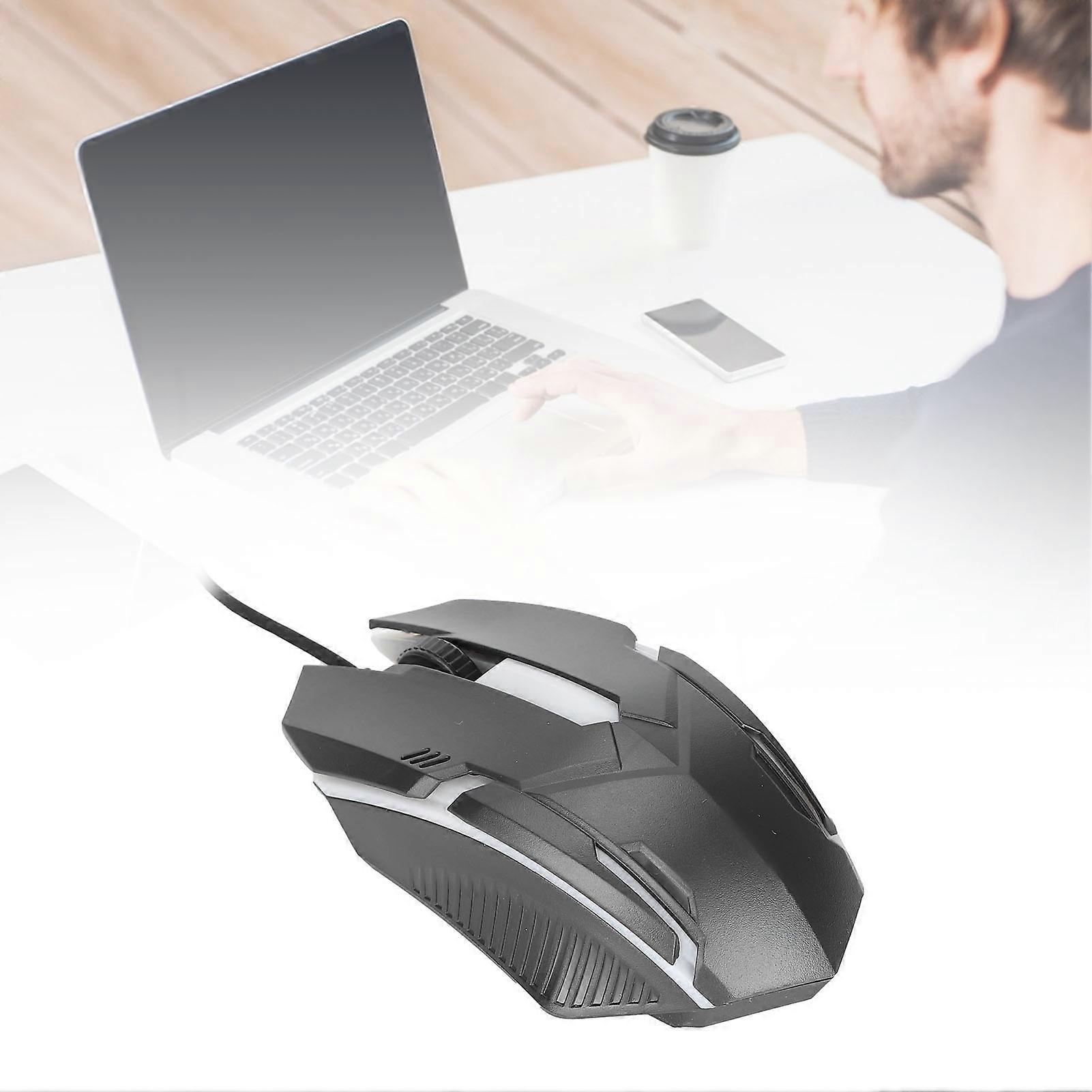 USB Mouse M3 Backlight Mode Wired Mouse Ergonomic Design Computer Mouse for Macbook Laptop PCBlack 