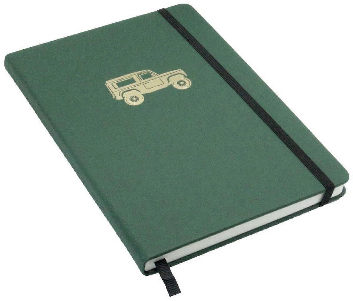 David Van Hagen Land Vehicle Embossed Lined A5 Notebook - Green